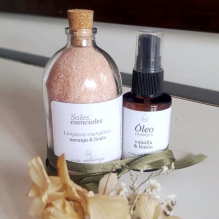 Eco cuatro: Óleo para masajes + Sales aromáticas de 100 ml.