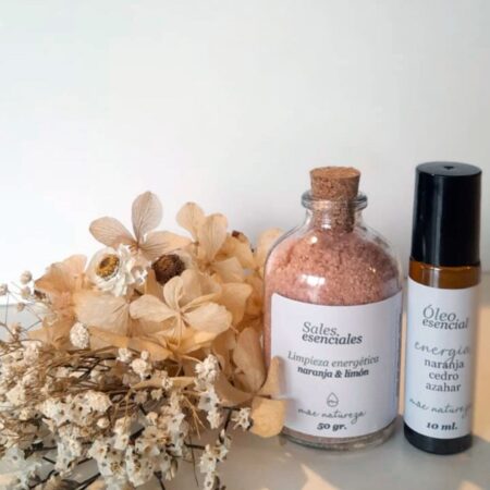 Eco tres: Oleo esencial + Sales aromáticas de 50 ml.