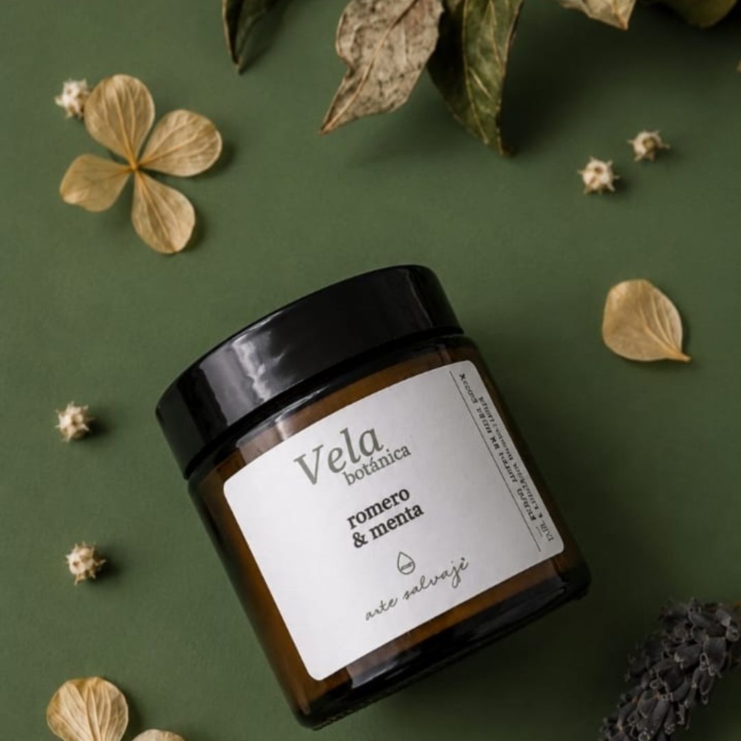 Velas botánicas de cera de soja